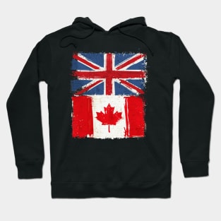 Watercolor British and Canadian Flag Hoodie